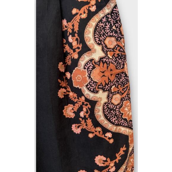 Cleobella Martin Medallion Print Cotton & Linen Wide Leg Pants Size Medium - Picture 12 of 16